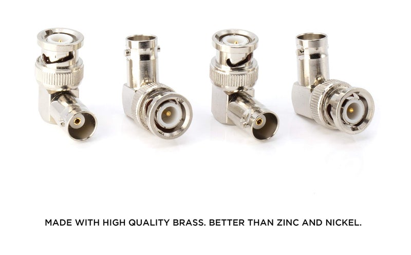 THE CIMPLE CO BNC Elbow Male Female Adapter, 90 Degree Angle, 4 Pack, UL Listed - Image 5